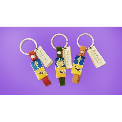 Llavero Aplique en Amarillo y Azul